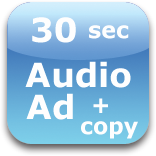 30 second audio ad with copy